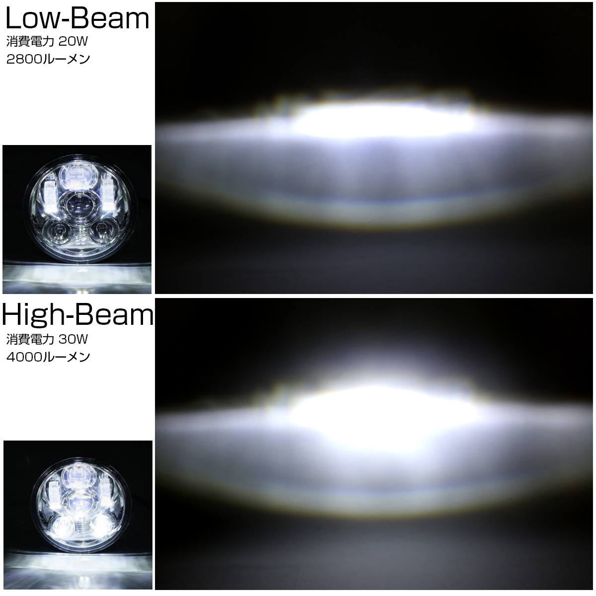 5 3 4インチ 汎用 Led ヘッドライト マットブラック 取付け幅160mmケース付き 多連プロジェクター 5 75インチ P 614 Bk